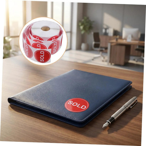 Red Round Self Adhesive Sold Stickers Two Inch Paper Labels For Retail Store And Warehouse Inventory Control Pricing Supplies 500 Pack With Strong Adhesion And Uniform Appearance For Clear Tagging And Easy Price Updates on sold folder