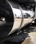 Shiny truck tank polished with Big Rig And Semi Truck Metal Polishing Complete Kit With Buffing Wheels Buffing Compound Safety Flanges
