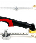 Magnetic Circle Cutting Guide For Plasma Cutters With Compass Wheel Jig Pro Grade Adjustable 10 To 100 Cm Diameter attached to torch.