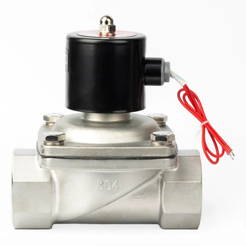 2 Inch Stainless Steel Solenoid Valve 110V AC Workhorse Normally Closed Electric Valve With Viton Seal For Gas Diesel Oil Natural Gas Air