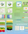 Beginner Punch Needle Kit For Adults With All Tools And Materials Easy To Follow Instructions And Video Tutorials Linen With Water Soluble Pattern Complete Starter Embroidery Set For Spring Bloom Designs contents