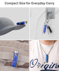 Ultra Bright Mini USB C Rechargeable EDC Flashlight With Clip Tiny But Mighty Keychain Light Delivers 650 Lumens in use