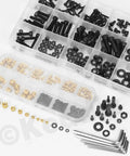 All In One Brass Heat Set Threaded Inserts M2 To M5 For Plastic And 3D Printing Includes 160 Hex Socket Head Cap Bolts 160 Nuts 160 Washers And 5 Allen Wrenches