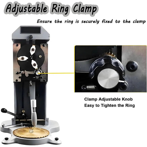Adjustable Ring Clamp with adjustable knob for securing rings, designed for use with Premium Quality Heavy Duty Inside Ring Engraver.