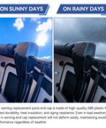 Right Side RV Awning Motor Cover 643922 For Camper Awnings And Drive Head End Caps Replacement Front End Cap For Awnings On Trailers Fits Various Systems Beefed Up Heavy Duty Durable Black on RV awning, ABS plastic