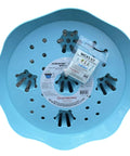 Top view of Hydroponic And Soil Planter Bucket Set 3.5 Gallon Grow Kit base with wicks for herbs vegetables flowers.