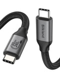 Crazy Fast USB4 Cable for Thunderbolt 5, 80Gbps Data Transfer, 4 Ft Length, 240W Power Delivery, USB-IF Certified, Bidirectional High Speed Link for Mac PC and Studio Gear, braided USB-C connectors
