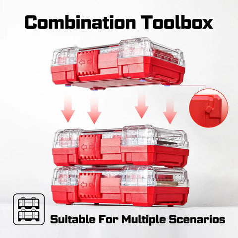 27 Piece Impact Screwdriver Bits Set with Magnetic S2 Steel Tips in red stackable storage case for heavy duty DIY and pro jobs