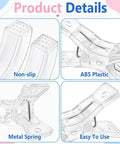 Super Cool Balloon Arch Clips Kit With Transparent Strip And Ring Clips For Epic Party Garland Decor That Looks Clean And Saves You Big Bucks On Fiestas, transparent ABS plastic, non-slip spring clip set