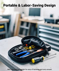 Tool kit on table with Spring Loaded Tiny Wire Cutter Flush Cutters For Electronics, Jewelry Making, Model Craft and 3D Printing inside.