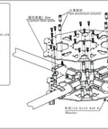 Assembly diagram of Dope Carbon Fiber FPV Drone Frame Kit For DIY Quadcopters, showcasing 4-Axis Folding Design and CNC machined parts.