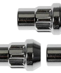Lock Your Ride Down Against Thieves With These Slick Chrome Acorn Security Lug Nuts Anti Theft Wheel Lock Set 1/2 20 Thread Heavy Duty Rust Proof Auto Car Parts, featuring shiny chrome finish.