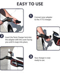 Step-by-step guide showing Hella Secure Tesla Charger Lock For J1772 Adapter Non Flange compatible setup for Tesla models.
