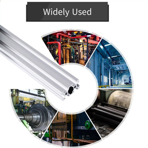 European Standard 2040 Aluminum T Slot Extrusion 800mm Linear Rail Anodized Silver for 3D Printer and CNC applications