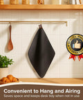 Dual Sided Sliding Mat With Anti Slip Top And Smooth Bottom For 870XL Espresso Machine Includes Hanging Strap Easy To Clean Heavy Duty Countertop Protector Pad For Espresso Accessories hanging in kitchen