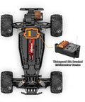 One Tenth Scale RC Car Smart 45A Electronic Speed Controller 2S ESC For HS10422 attached to black RC car chassis