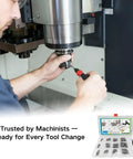 Top Shelf Torx Screw Set 240 Piece Kit With T6 T8 T15 T20 Fasteners And Metric M2 To M5 Bolts being used on a CNC machine.