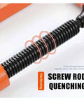 Close-up of Heavy Duty Woodworking Clamp With C Clip Design For Quick Tool Chuck Panel Fastening, showcasing screw rod quenching.