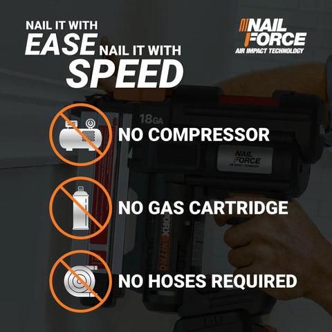 20V 18GA Cordless Brad Nailer Nail Gun For Trim Molding And Baseboards Up To 2 Inches Tool Free Jam Release Battery Powered