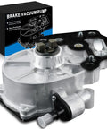 Top Shelf Brake Vacuum Pump Direct Replacement For Chevy Malibu Equinox Cruze Plus Buick Encore And Gmc Terrain 2016 Through 2022, side view with performance box.