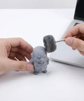 Using One Inch Rotary Tool Buffing Wheels Kit 100 Pcs Pro Grade Polishing Wheels on figurine for surface conditioning