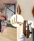 Premium Flat Head Wood Screws Assortment Kit With 600 Rock Solid Yellow Zinc Coated Carbon Steel Fasteners in use for DIY projects.