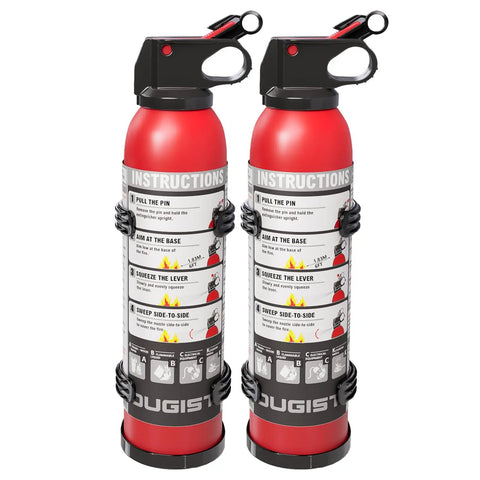 Two Pack Portable ABC Fire Extinguisher Spray For Home And Car 1.32 Lb Each Quick Acting Fire Suppression For Kitchen Grease Electrical Vehicle And Garage Fires Easy To Use