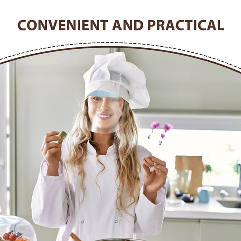 Premium Grease Blocking Reusable Face Shield For Kitchen Frying And Baking With Comfortable Snug Fit Strap Plus Cool Airflow Dust Cover For Backyard BBQ And Job Site Gear