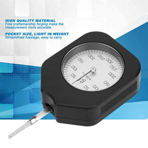 300-1 Dial Tension Gauge With Transparent Cover, Single Pointer Gram Force Meter, 300g Pocket Tensiometer For Relay Switches And Valve Springs, Handy Pro Grade Tool For Real-Deal Pull Pressure Testing And Precise Readout, black dial