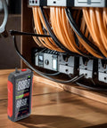 Rechargeable Smart Digital Multimeter Tester For Home And Industrial Electrical Projects next to industrial wiring setup