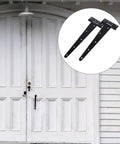 Heavy Duty Iron T Shape Gate Hinges For Wooden Fences With High Load Bearing Capacity And Toughness, Black Finish, 12 Inch Adjustable