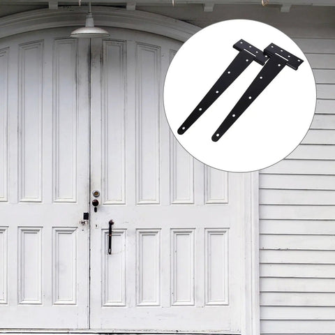 Heavy Duty Slotted Door Hinge With Ball Bearing 12 Inch Black Iron T Shape Gate Hinge for high traffic doors