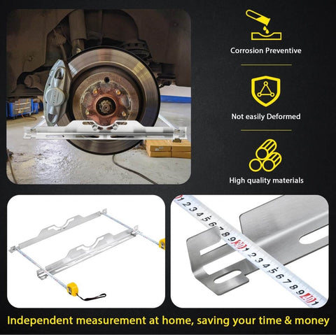 Beefy Pro Grade Heavy Duty Wheel Alignment Tool Plates Two Pieces Stainless Steel Toe Alignment Tool with measuring tapes