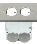 Screw Cap Floor Box Kit For Raised Floors 1 Gang 20A Tamper Resistant Duplex Receptacle With Watertight Gasket And Corrosion Resistant