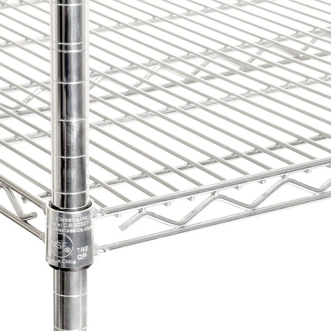 Commercial Grade Steel Wire Shelving Unit Five Tier Adjustable Storage Rack 36 X 24 X 76 Inches Zinc Plated Garage Kitchen Warehouse NSF Certified Top Shelf Organization Built Tough For The Daily Grind
