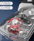Close-up of Heavy Duty Wire Stripper Tool Combo Set With Grip Pliers showing control dial for wire peeling direction.