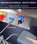 Smooth Operator Pneumatic Bottle Filler Machine With Heavy Gauge Stainless Steel Hopper And No Sweat Anti Drip Spout control panel with auto/manual switch