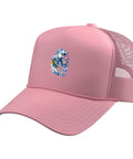 Fresh Pink Machinist Trucker Hat For Men Gift Featuring Vise Gauge Square Design Perfect CNC Tool Lover Mesh Back Adjustable Fit Cool Cap - side view