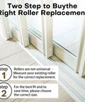 2 Pack One And A Quarter Inch Sliding Glass Door Tandem Rollers Replacement Kit For Patio Doors Up To 330 Lbs Heavy Duty