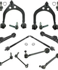Knock Rattle And Lock Down The Steering With This Front Suspension Control Arm Kit Including Ball Joints And Tie Rods 14 Piece Set For Charger Rwd 2011 assembled parts view.