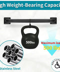 Solid As A Rock Premium Stainless Steel Shower Grab Bars For Seniors Slick Knurled Handle Heavy Duty Wall Mount Safety Rail with 500 lb capacity.