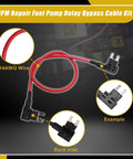 TIPM Repair And Fuel Pump Relay Bypass Cable Plug And Play Kit for Dodge, Jeep; 14AWG wire with 20A fuse holder adapter.