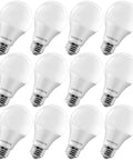A19 LED Bulb 60W Equivalent 3500K Natural White 800 Lumens Dimmable 9W Enclosed Fixture Rated Energy Star E26 Medium Base