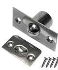Top Quality Ball Catch For Cabinet Doors With Hidden Invisible Spring Latch Mechanism And Stainless Steel Bead Clamp, metal components with screws.