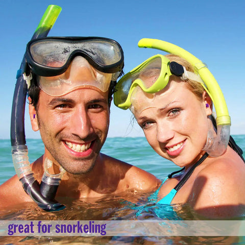 AquaBlock Silicone Ear Plugs For Swimming 2 Pair Waterproof Reusable Ear Protection For Swimming Snorkeling Surfing