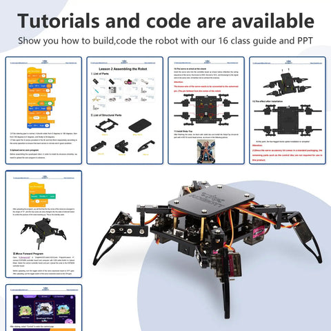 Tutorials for ESP8266 Spider Robot Building Kit With App Remote Control For Walking And Crawling STEM Fun Beginner Friendly Robotics Toy