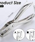 Two Piece Handheld Hole Punch Set With One Quarter Inch And One Eighth Inch Circle Punches for greeting cards and crafts