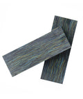 Textured black and yellow slabs overlapping with streak patterns