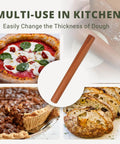 Solid Sapele Wood Dowel Rolling Pin For Baking With Tapered Design Boss For Fondant Pie Crust Cookies And Pastry Seventeen