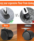 Comparison of 2 Inch Chair Caster Wheel Set Of 5 Heavy Duty Replacement Wheels for office chairs with quiet glide on floors.